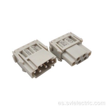 Inserciones macho hembra conector multipolar de alta resistencia